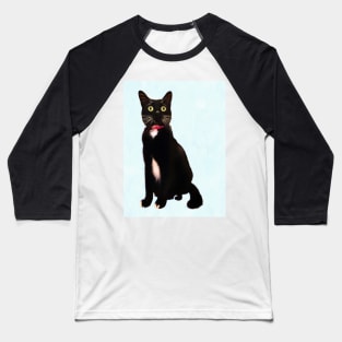 Black and White Tuxedo Cat Baseball T-Shirt